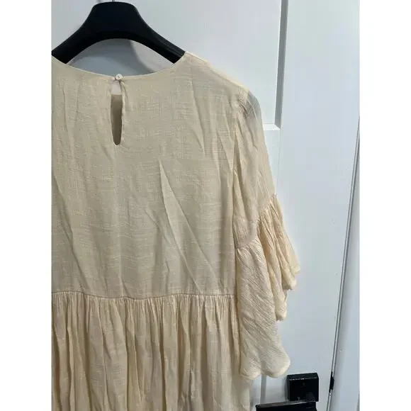 Umgee The Hanna Embroidered Ivory Boho‎ Mini Festival Dress Cottagecore Sz L - Picture 11 of 12